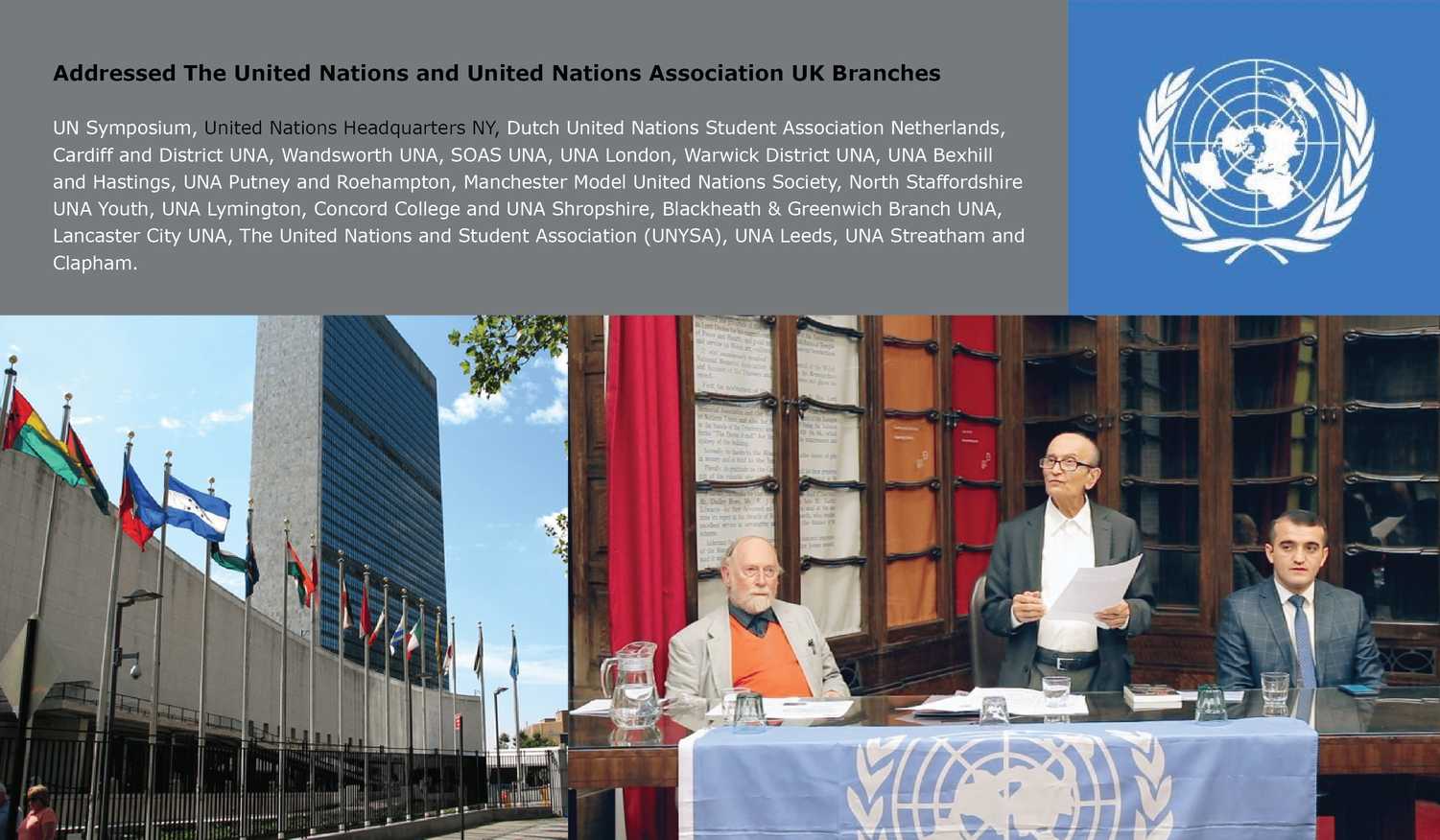 Vijay Mehta United Nations speaking events